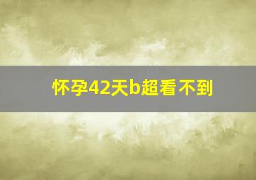 怀孕42天b超看不到