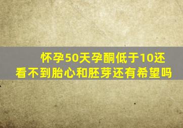 怀孕50天孕酮低于10还看不到胎心和胚芽还有希望吗