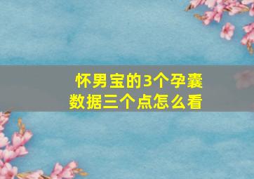 怀男宝的3个孕囊数据三个点怎么看