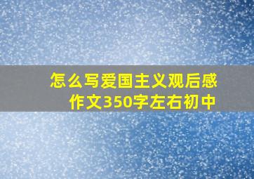 怎么写爱国主义观后感作文350字左右初中