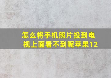 怎么将手机照片投到电视上面看不到呢苹果12