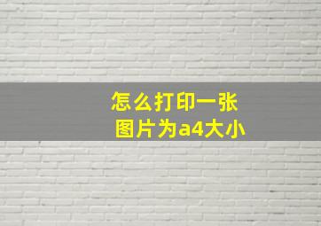 怎么打印一张图片为a4大小