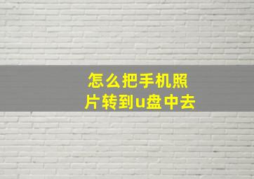 怎么把手机照片转到u盘中去