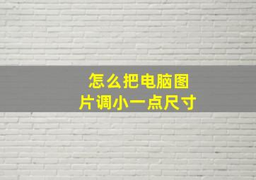 怎么把电脑图片调小一点尺寸