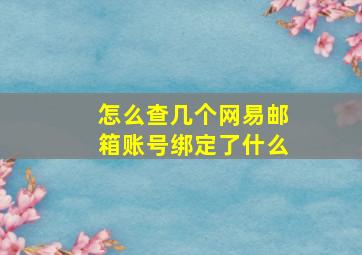 怎么查几个网易邮箱账号绑定了什么