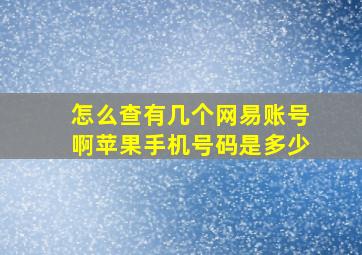 怎么查有几个网易账号啊苹果手机号码是多少