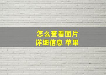 怎么查看图片详细信息 苹果