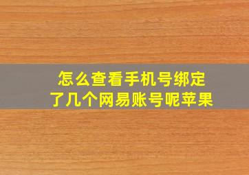 怎么查看手机号绑定了几个网易账号呢苹果