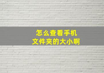 怎么查看手机文件夹的大小啊