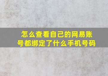 怎么查看自己的网易账号都绑定了什么手机号码