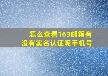 怎么查看163邮箱有没有实名认证呢手机号