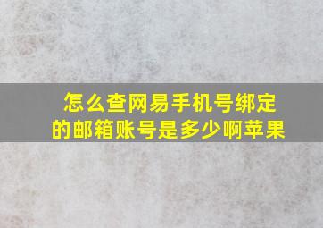 怎么查网易手机号绑定的邮箱账号是多少啊苹果