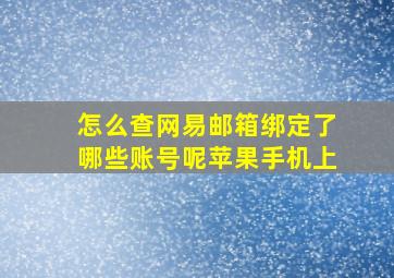 怎么查网易邮箱绑定了哪些账号呢苹果手机上