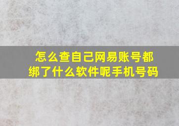 怎么查自己网易账号都绑了什么软件呢手机号码