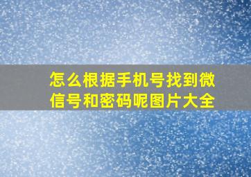 怎么根据手机号找到微信号和密码呢图片大全