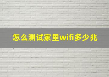 怎么测试家里wifi多少兆