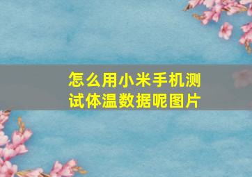 怎么用小米手机测试体温数据呢图片