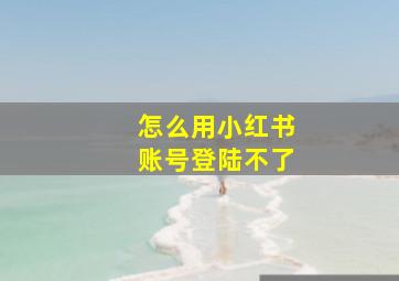 怎么用小红书账号登陆不了