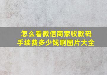 怎么看微信商家收款码手续费多少钱啊图片大全