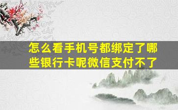 怎么看手机号都绑定了哪些银行卡呢微信支付不了