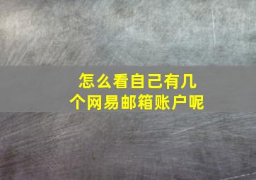 怎么看自己有几个网易邮箱账户呢