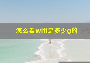 怎么看wifi是多少g的