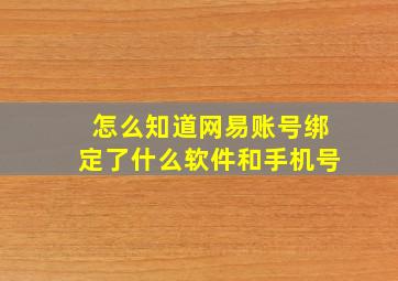 怎么知道网易账号绑定了什么软件和手机号