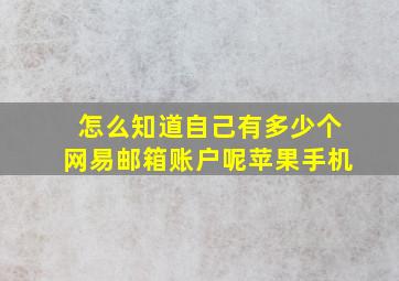 怎么知道自己有多少个网易邮箱账户呢苹果手机