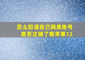 怎么知道自己网易账号是否注销了呢苹果12