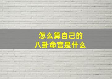 怎么算自己的八卦命宫是什么