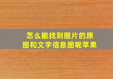 怎么能找到图片的原图和文字信息图呢苹果