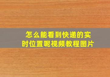 怎么能看到快递的实时位置呢视频教程图片