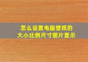 怎么设置电脑壁纸的大小比例尺寸图片显示