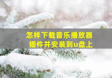 怎样下载音乐播放器插件并安装到u盘上