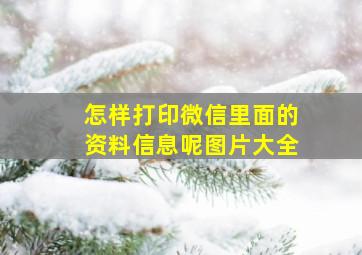 怎样打印微信里面的资料信息呢图片大全