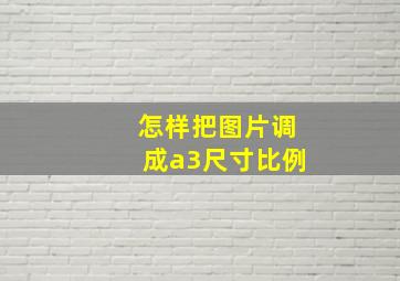 怎样把图片调成a3尺寸比例