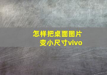 怎样把桌面图片变小尺寸vivo