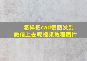 怎样把cad截图发到微信上去呢视频教程图片