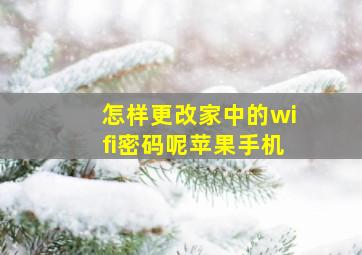 怎样更改家中的wifi密码呢苹果手机