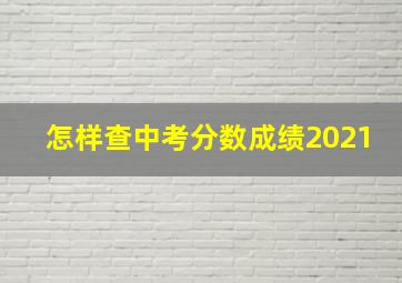 怎样查中考分数成绩2021