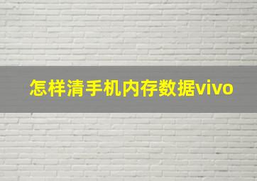 怎样清手机内存数据vivo