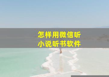 怎样用微信听小说听书软件