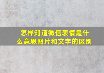 怎样知道微信表情是什么意思图片和文字的区别