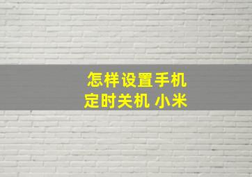 怎样设置手机定时关机 小米