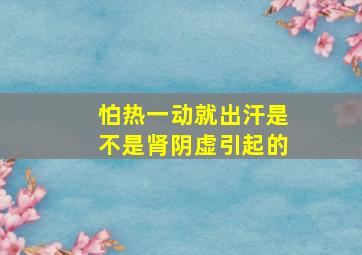 怕热一动就出汗是不是肾阴虚引起的