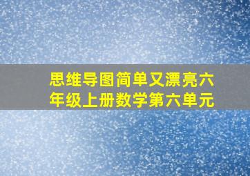 思维导图简单又漂亮六年级上册数学第六单元