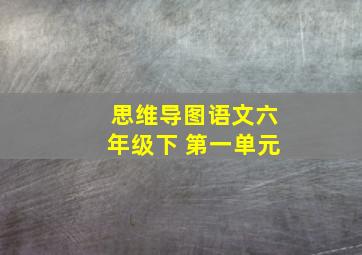 思维导图语文六年级下 第一单元