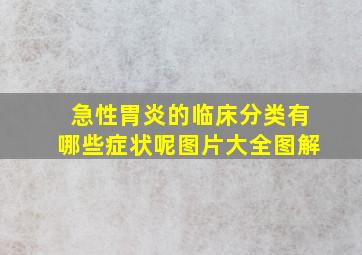 急性胃炎的临床分类有哪些症状呢图片大全图解