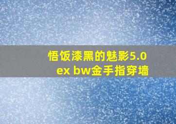 悟饭漆黑的魅影5.0ex+bw金手指穿墙