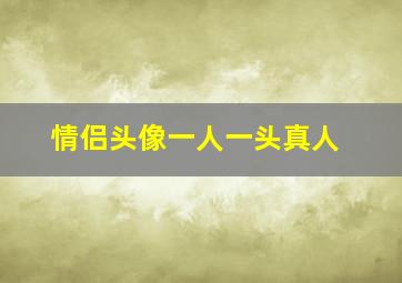 情侣头像一人一头真人